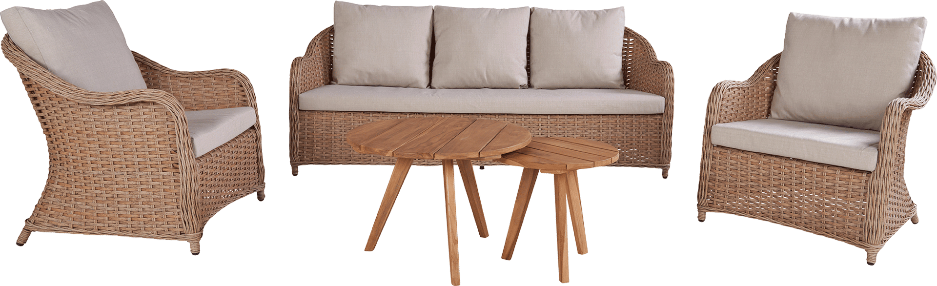 2422416 SYMI SOFASÆT NATUR 1 SOFA 2STOLE INCL. VANDAFVISENDE HYNDER 4