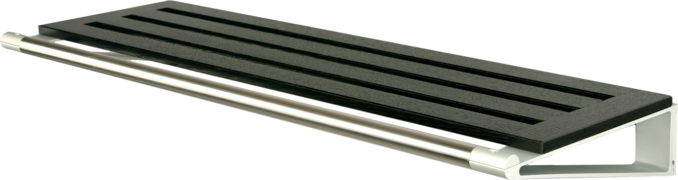 9116842 KNAX HATTEHYLDE 27X60CM MED BØJLESTANG EG SORTBEJDSET