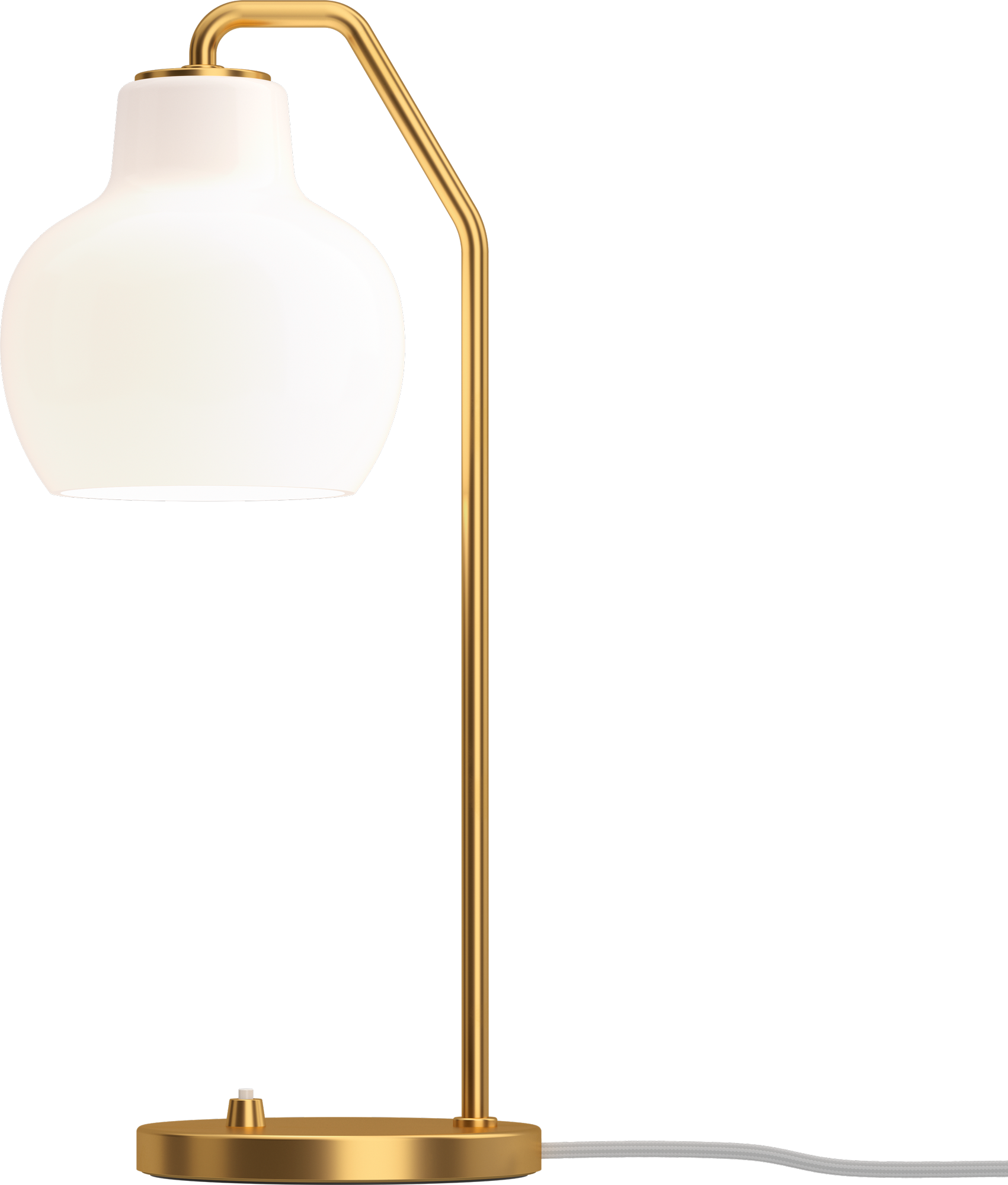 9147728 VL RING CROWN BORDLAMPE MESSING OPAL GLAS 1