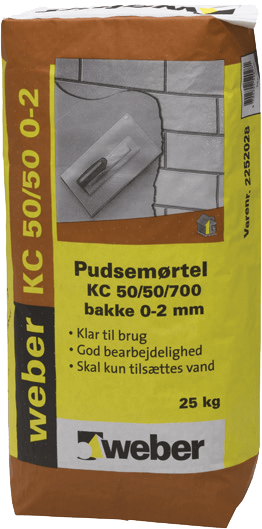 2420555 WEBER PUDSEMØRTEL KC 50 50 700 0 2MM STRAND 18KG 1