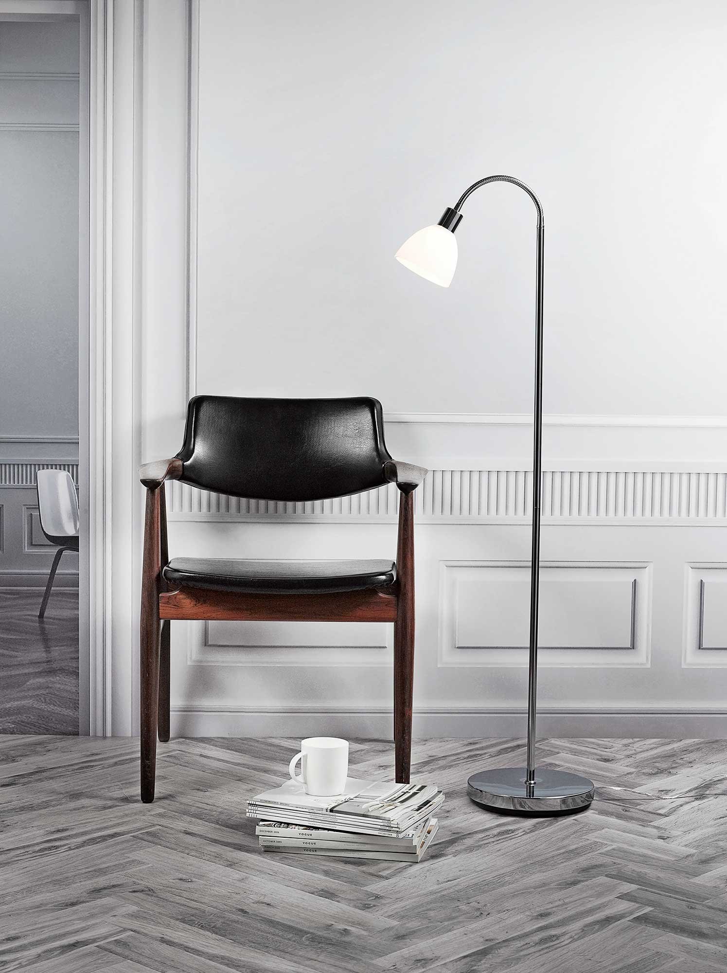 1576766 NORDLUX ENKEL GULVLAMPE RAY KROMOPAL E14 1