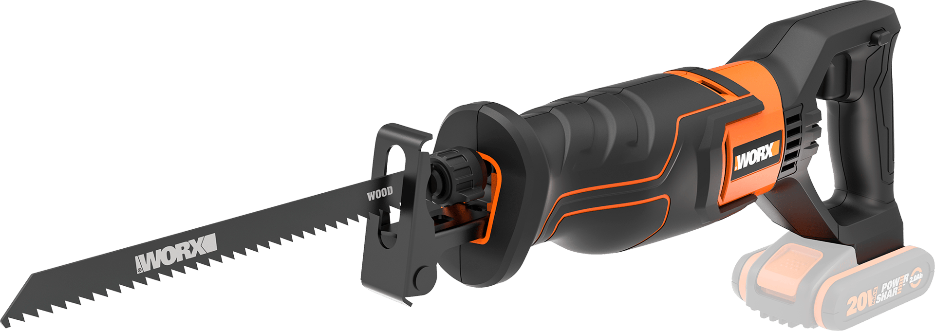 2093679 WORX 20V BAJONETSAV WX500.9 UDEN BATTERI OG LADER 1