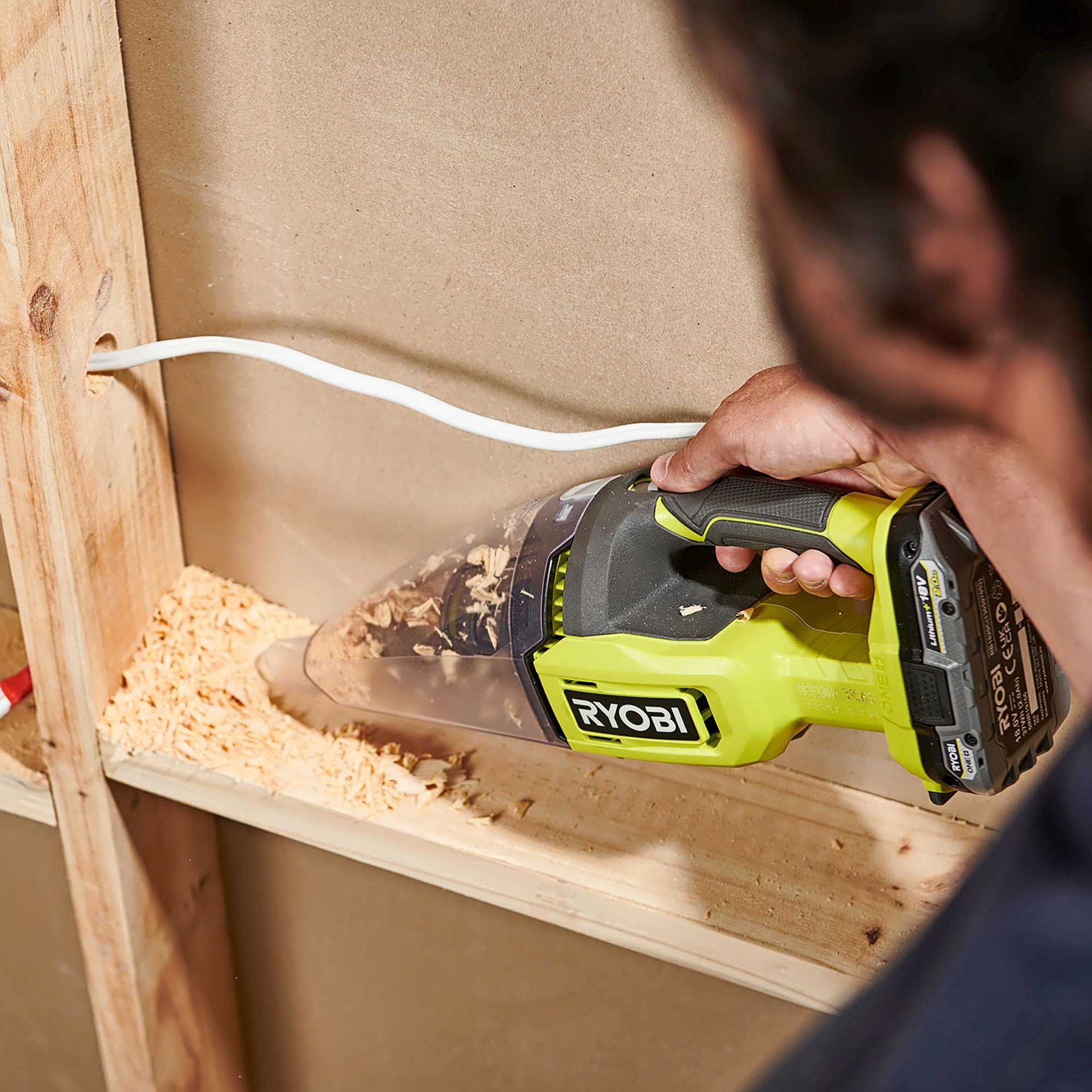 2278882 RYOBI AKKUSTØVSUGER RHV18 0 UDEN BATTERI OG LADER 2