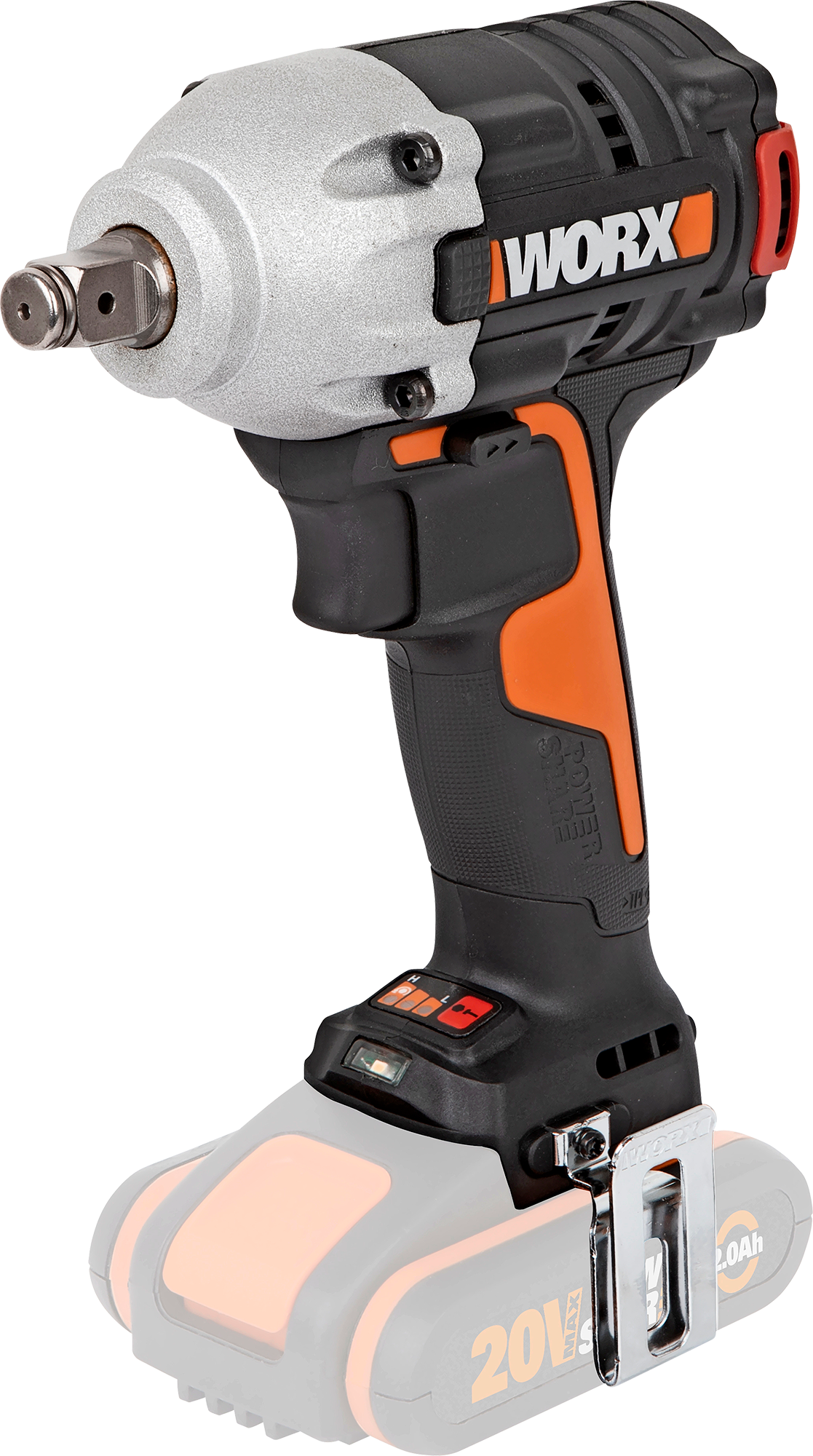 2266585 WORX 20V AKKUSLAGNØGLE KULFRI 300NM UDEN BATTERI