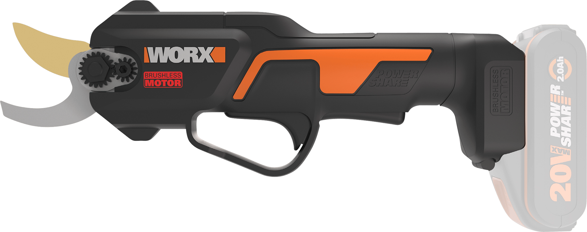 2266393 WORX 20V BESKÆRERSAKS WG330E.9 UDEN BATTERI OG LADER 1