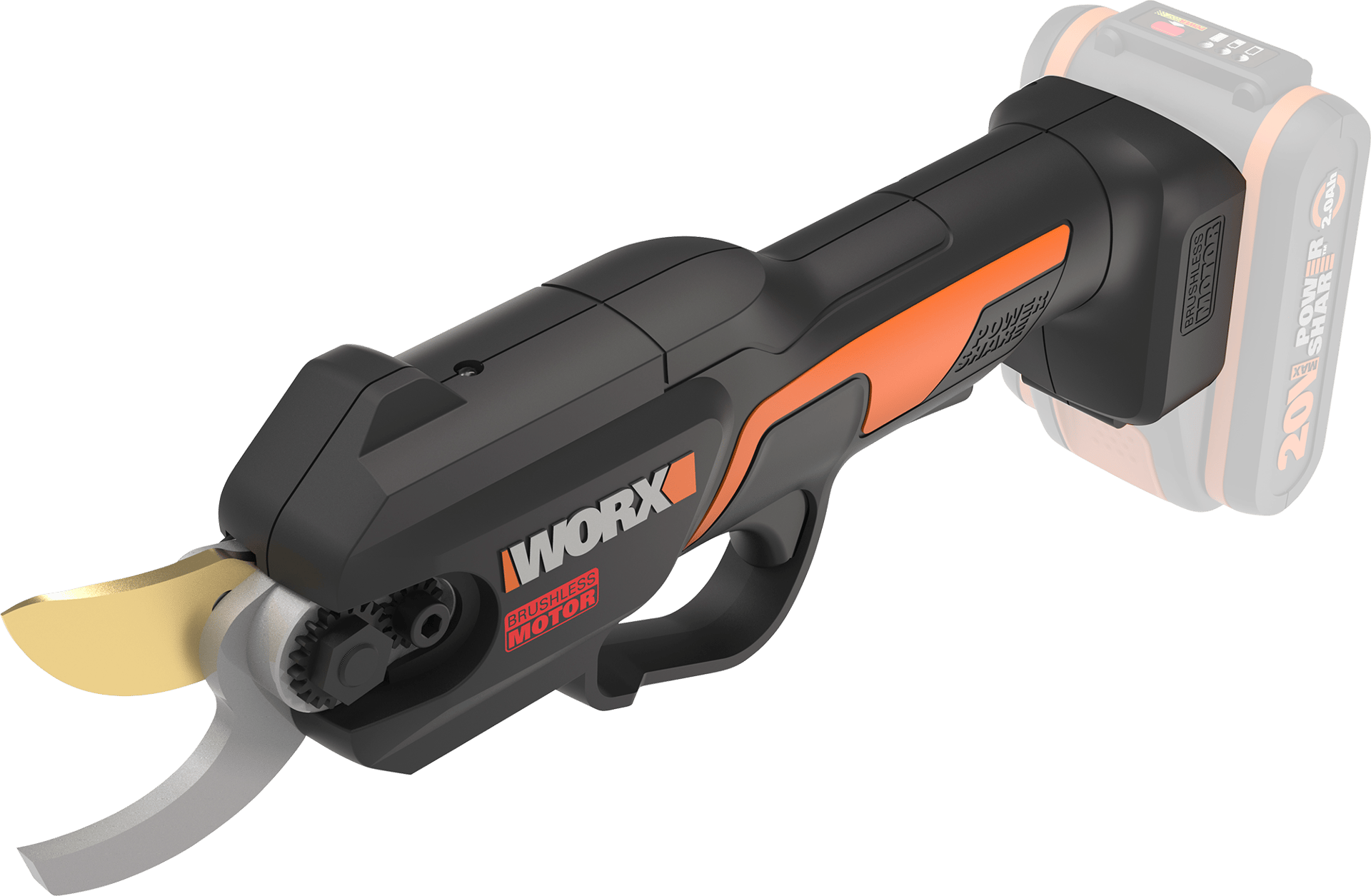 2266393 WORX 20V BESKÆRERSAKS WG330E.9 UDEN BATTERI OG LADER 2