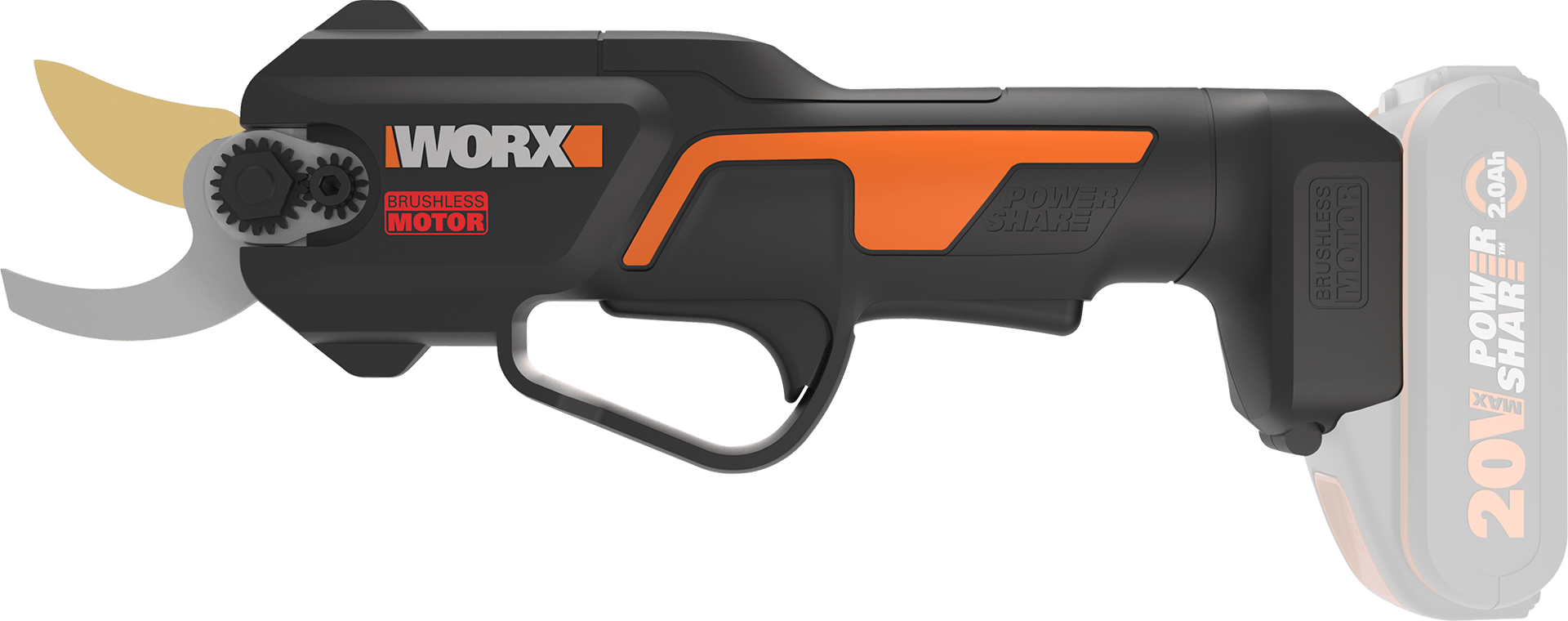 2266393 WORX 20V BESKÆRERSAKS WG330E.9 UDEN BATTERI OG LADER 3