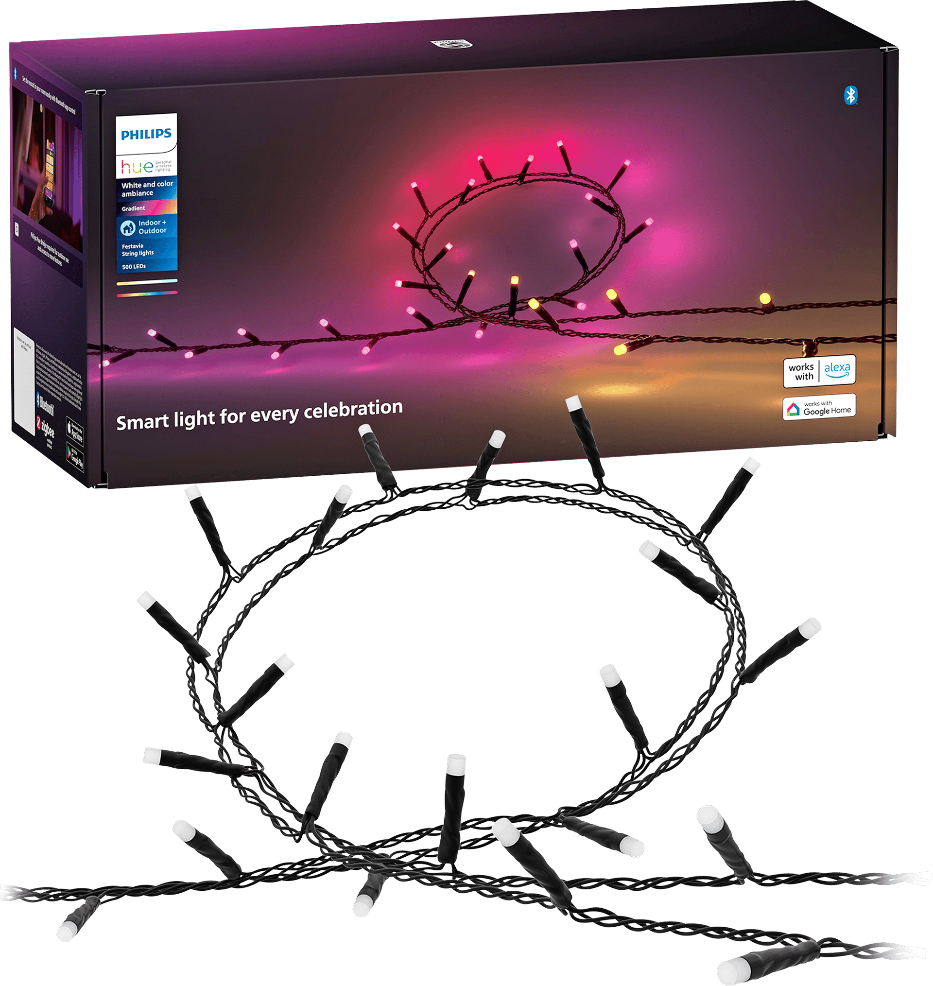 2412528 PHILIPS HUE FESTAVIA LYSKÆDE COLOR 500 LED 1