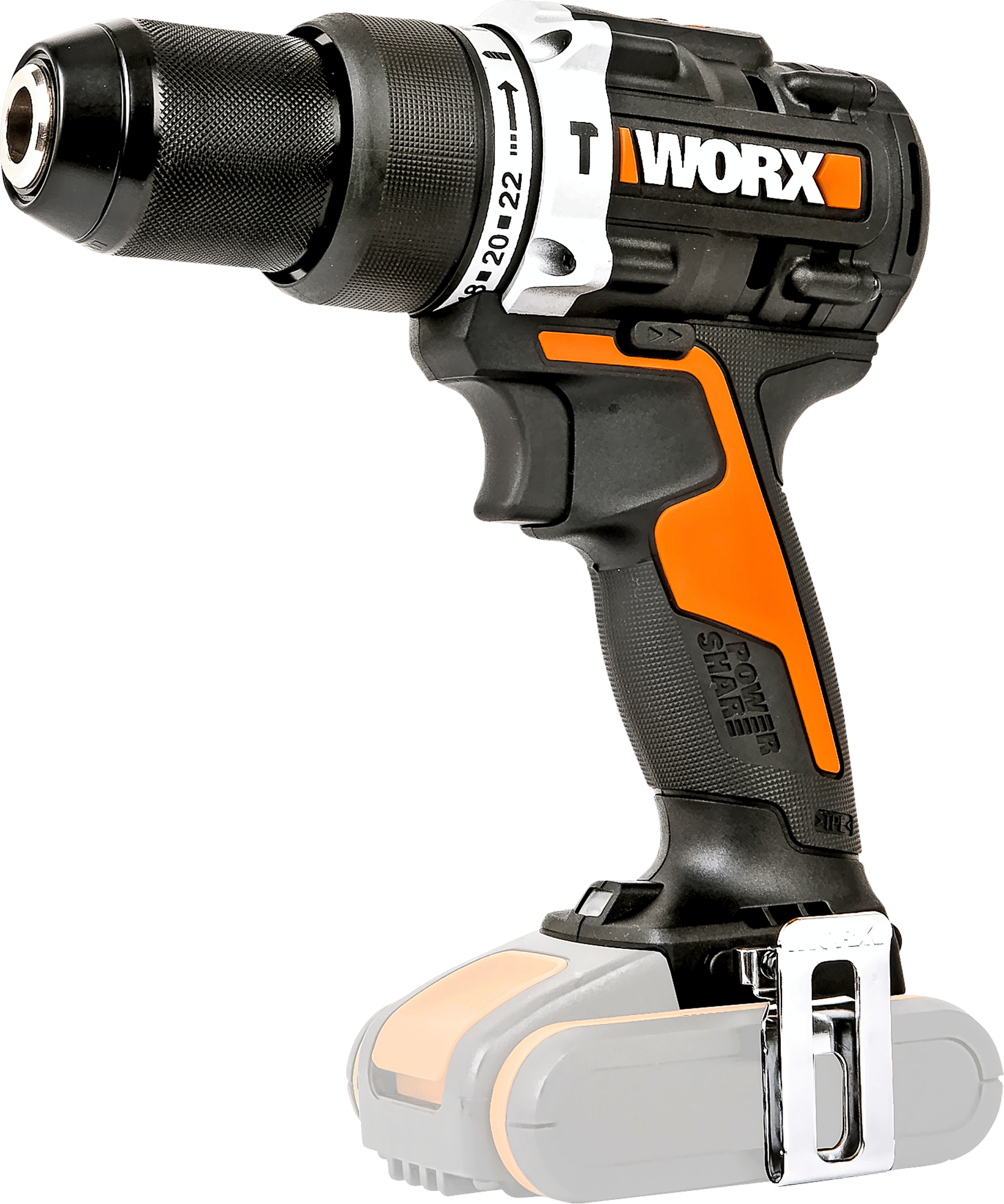 2266581 WORX 20V SLAGSKRUEMASKINE WX352.9 60NM UDEN BATTERI OG LADER