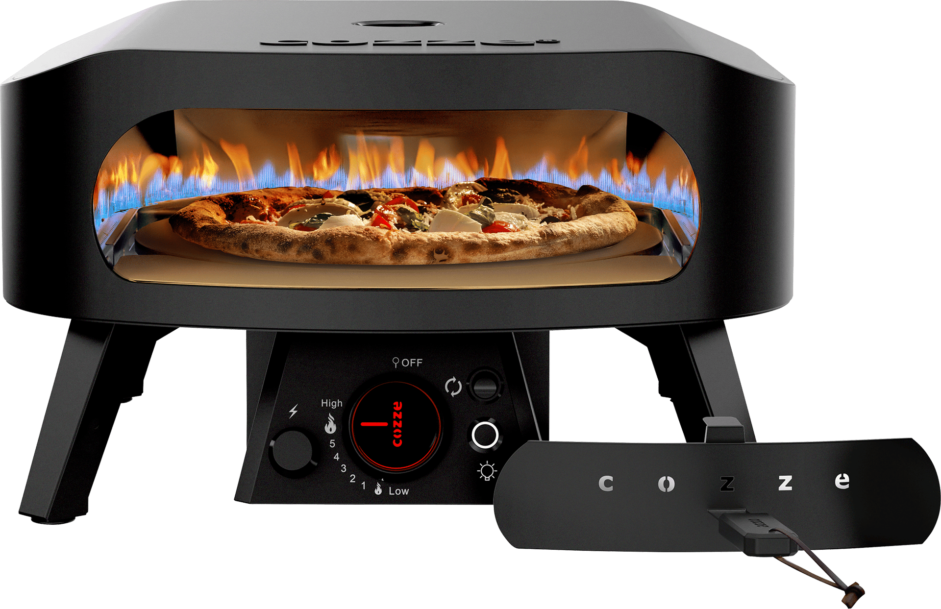 2526345 COZZE PIZZAOVN 13 GAS ROTATE 30MBAR BLACK EDITION 1