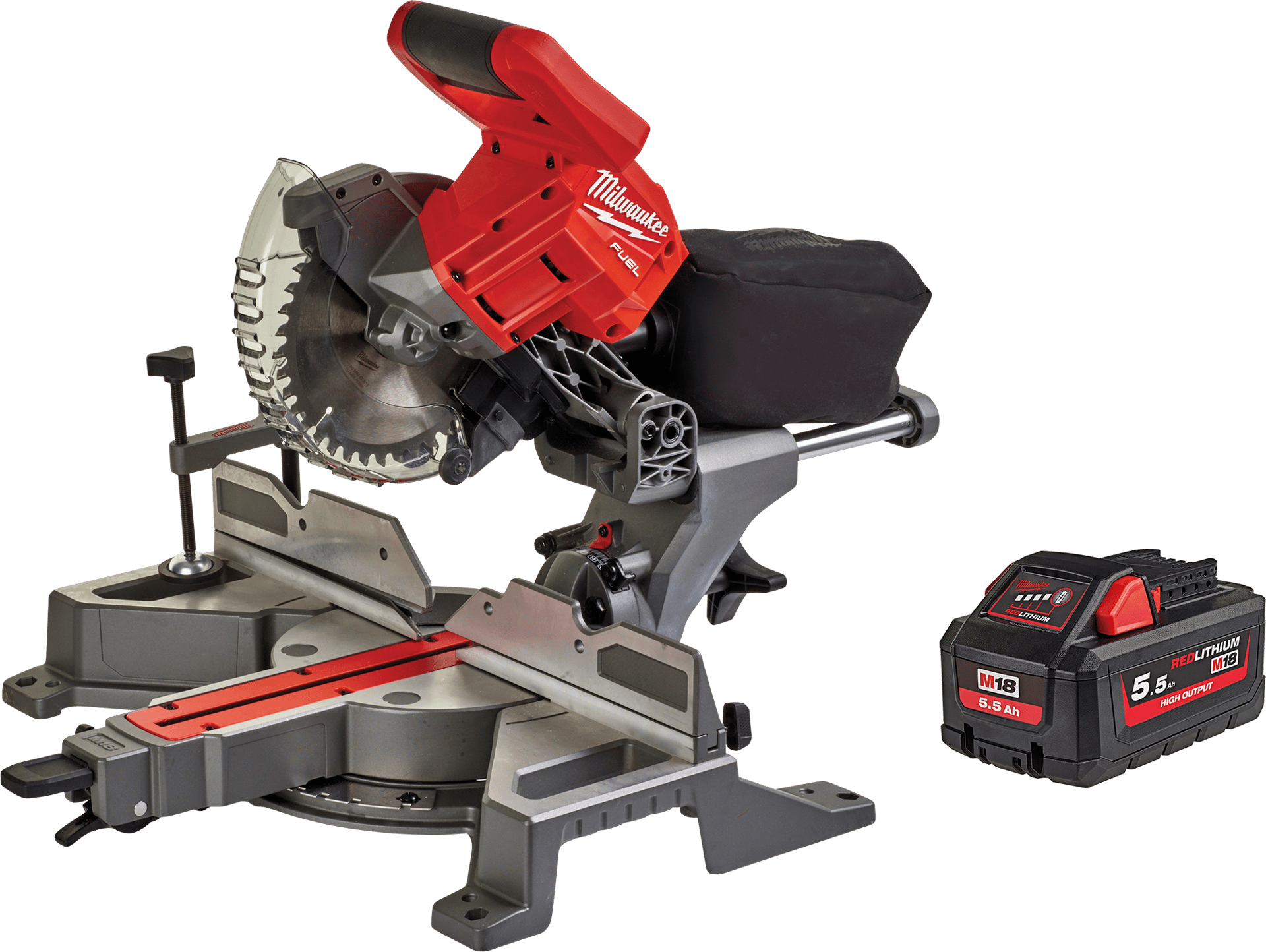 01194 MILWAUKEE 18V KAP GERINGSSAV M18 FMS190 0 INKL BATTERI M18 HB5.5 HIGH OUTPUR
