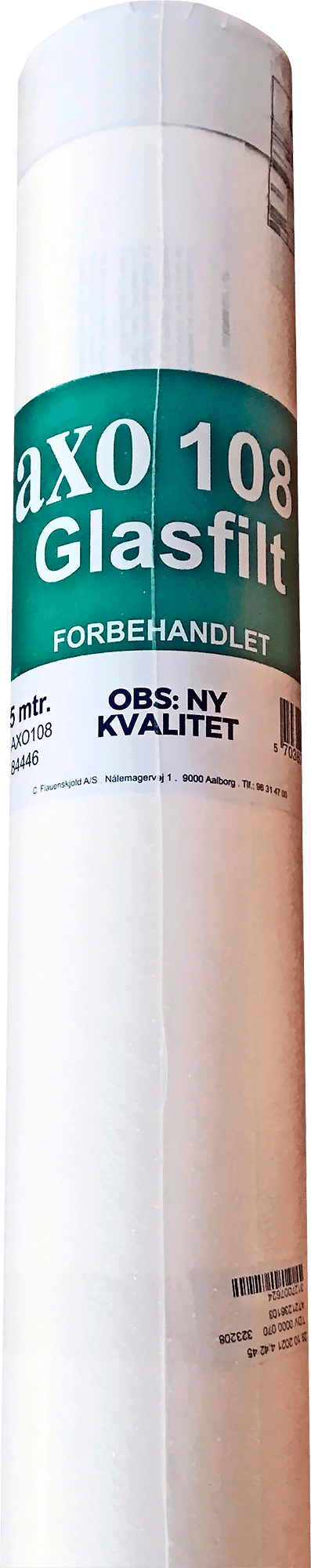5184446 GLASFILT AXO108 1X25M FORBEHANDLET 70G 2