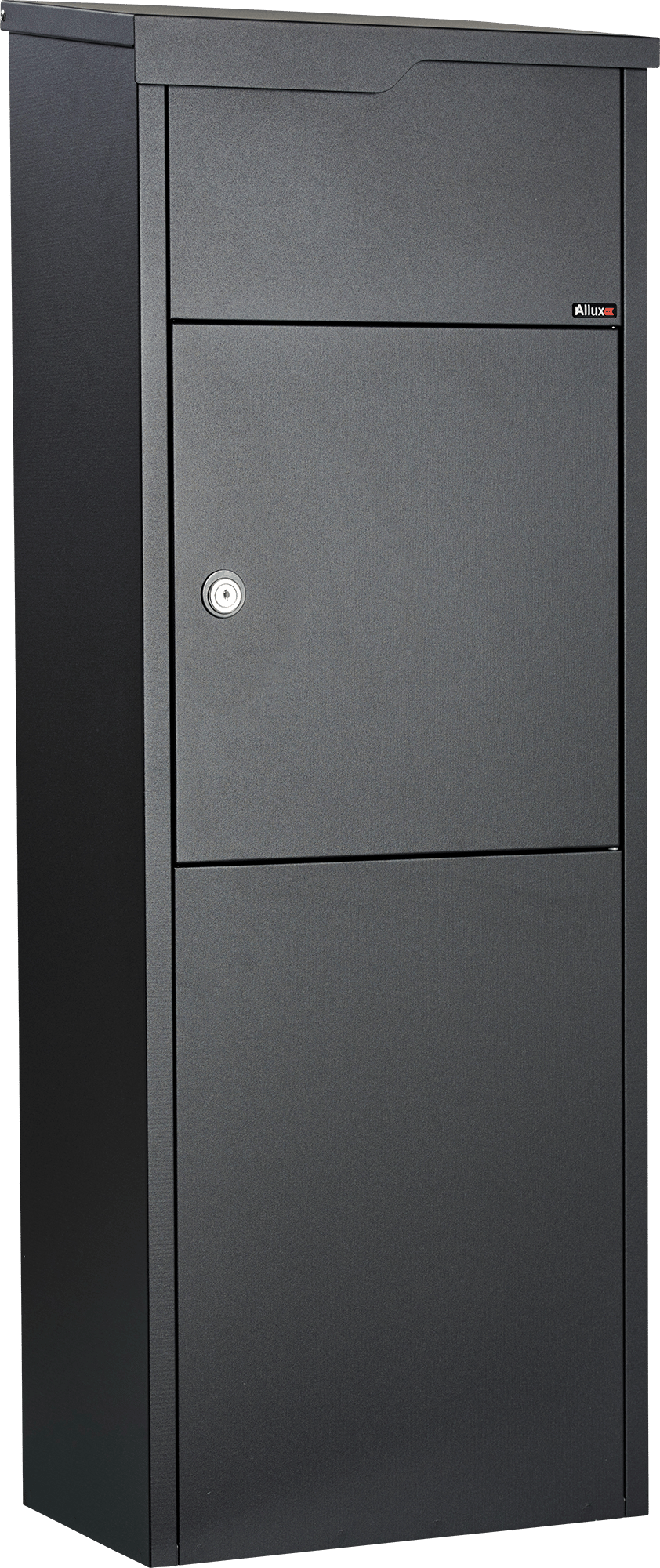 2132301 ALLUX PAKKEPOSTKASSE 650S SORT MED CYLINDERLÅS 1