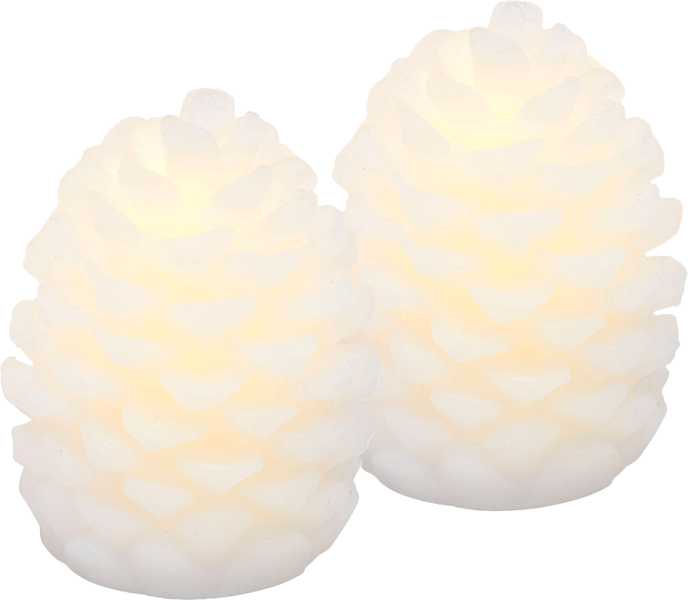 2501232 SIRIUS CLARA KOGLE HVID 2 PAK Ø5,8CM H7,5CM 1