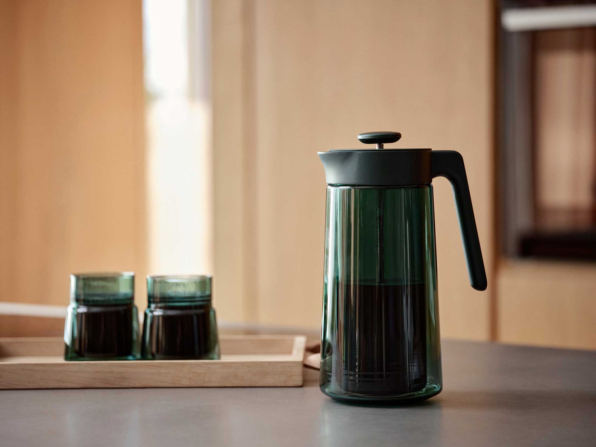 9148450 JACOB JENSEN STEMPELKANDE MED COFFEECATCHER 0,8L GREEN