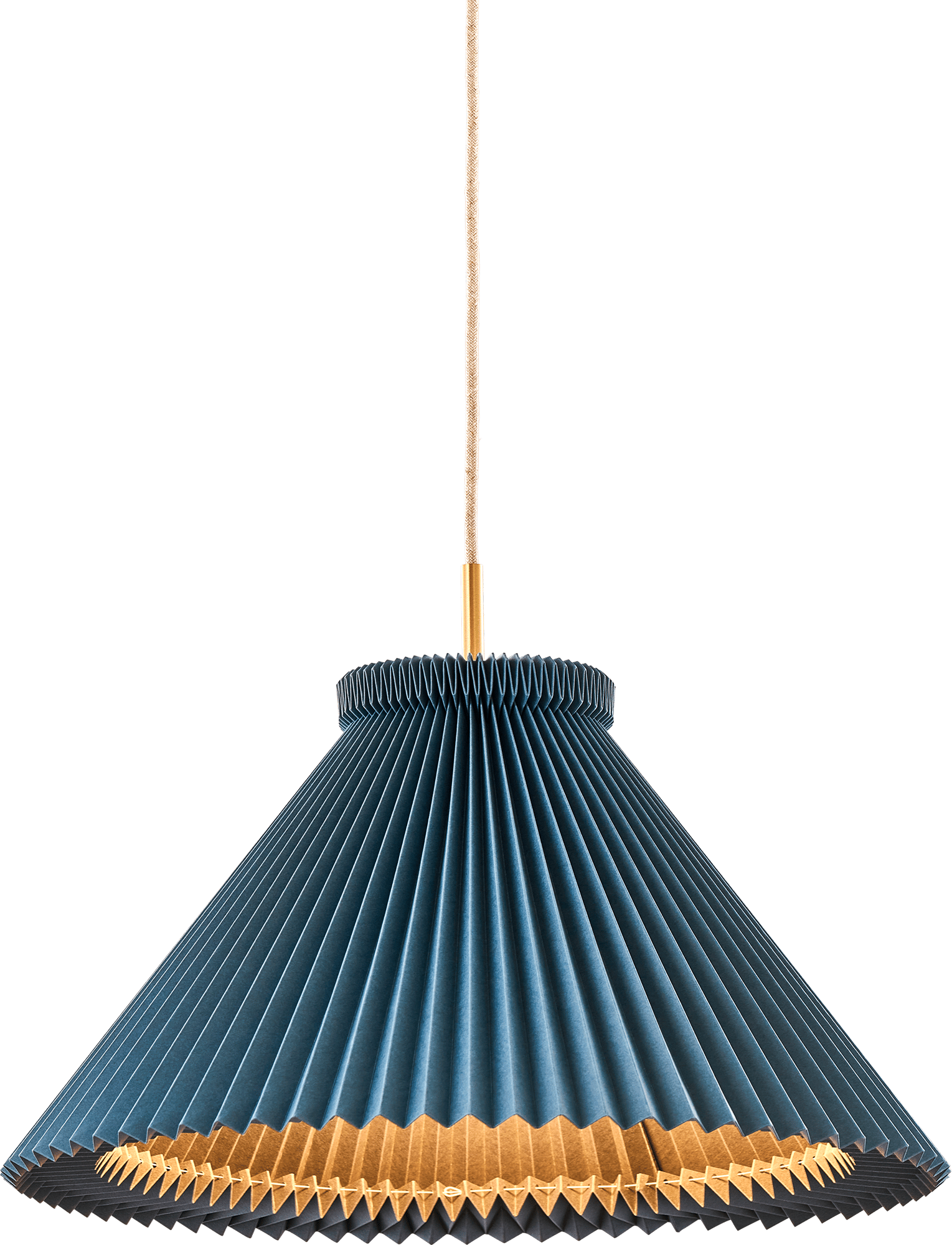 9148472 LE KLINT PENDEL MODEL 1 H30CM Ø44CM DENIM BLÅ MESSING 3