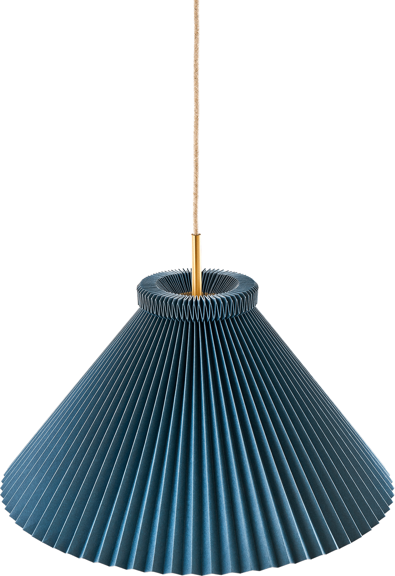 9148472 LE KLINT PENDEL MODEL 1 H30CM Ø44CM DENIM BLÅ MESSING 4