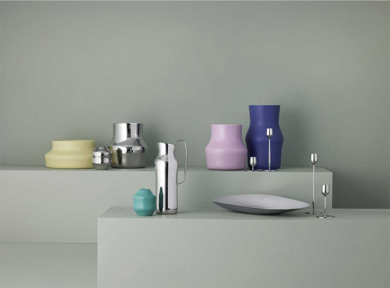 9148439 GENSE DOROTEA VASE 18X19,5CM BLANKT STÅL 3
