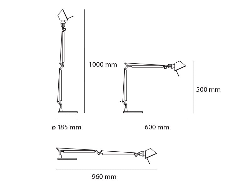 9145852 ARTEMIDE TOLOMEO MIDI LED BORDLAMPE 3