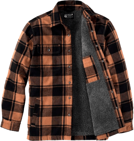 2359660 CARHARTT SKJORTEJAKKE BRUN S FLANNEL SHERPA LINED 2