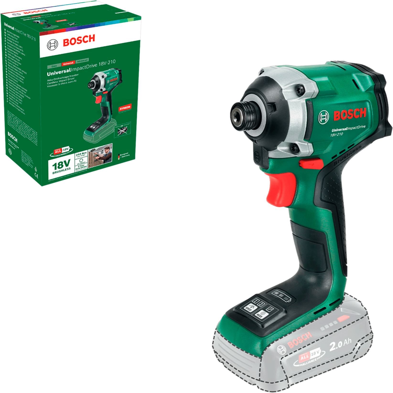 7444722 BOSCH 18V SLAGSKRUETRÆKKER UNIV IMPACTDRIVE UDEN BATTERI 2