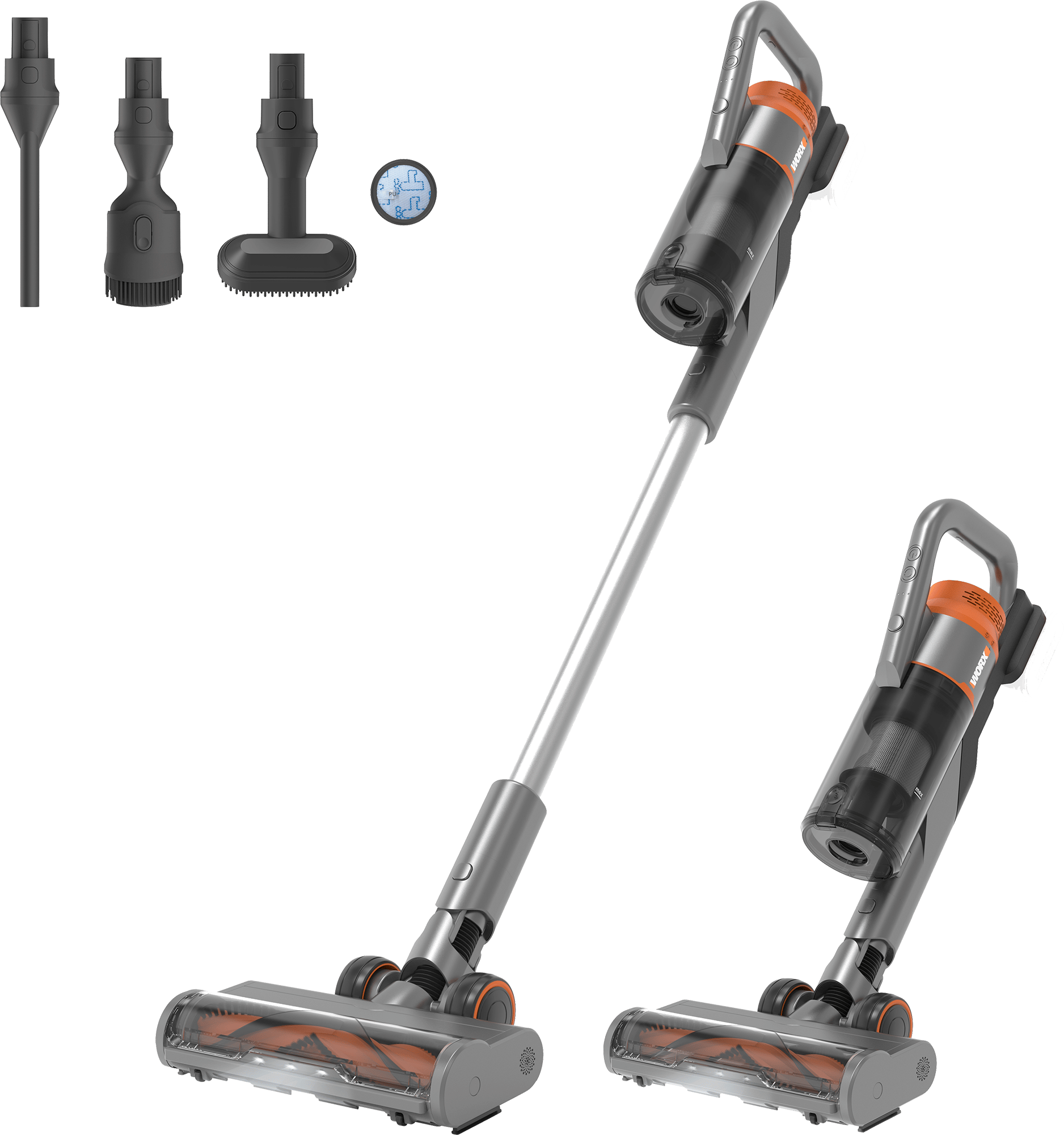 2391879 WORX 20V STØVSUGER WX038 KULFRI INKL 2X2,0AH BATTERIER 1