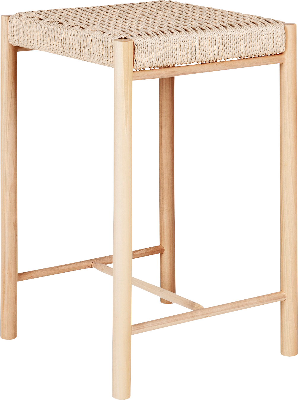 2355435 NOVA COUNTERSTOL POPPEL NATURFLET SÆDE 66,5X42X42CM 1