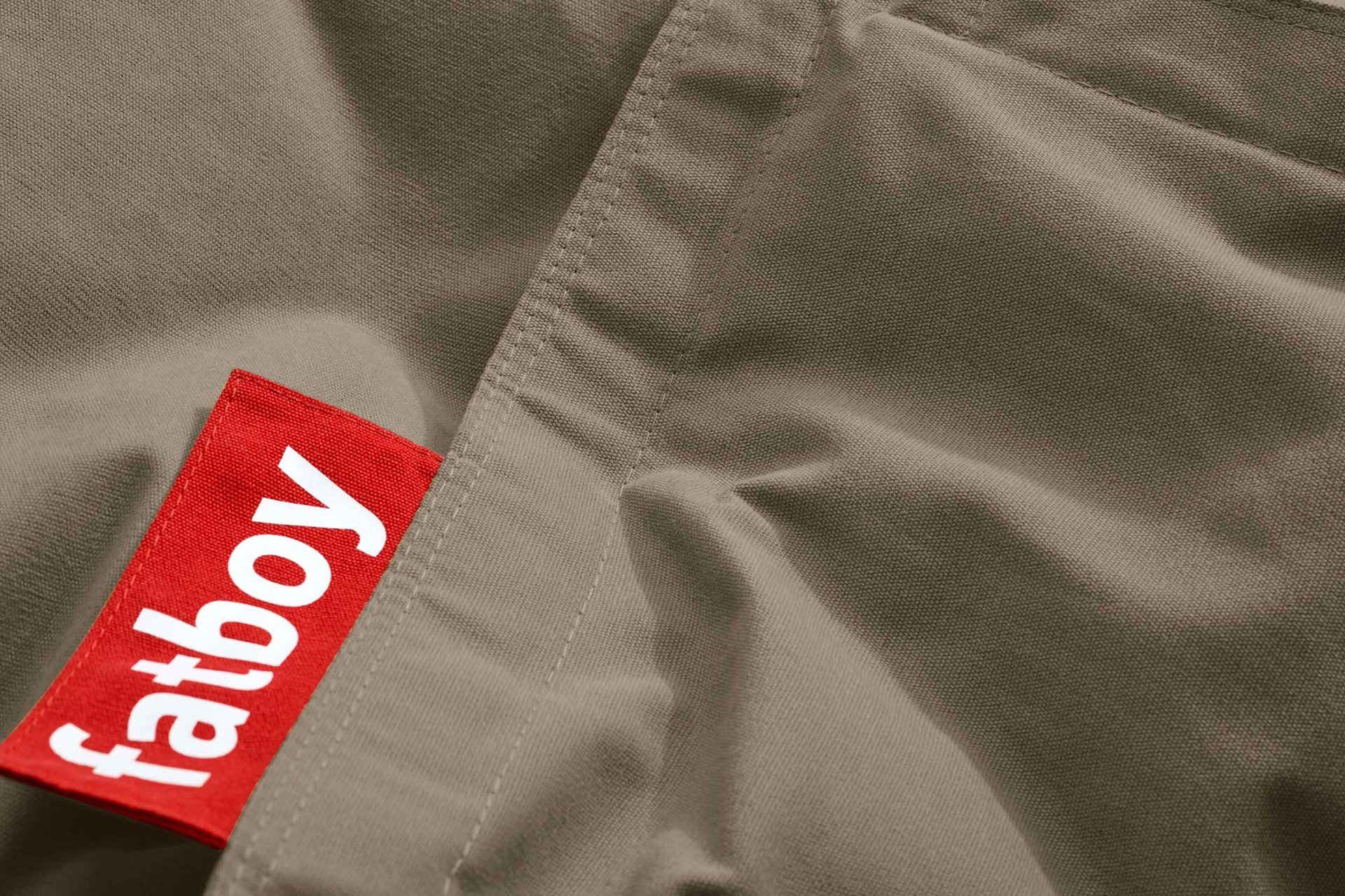 9149156 Fatboy The Original Canvas Recycled Taupe Grey Closeup 02 107232