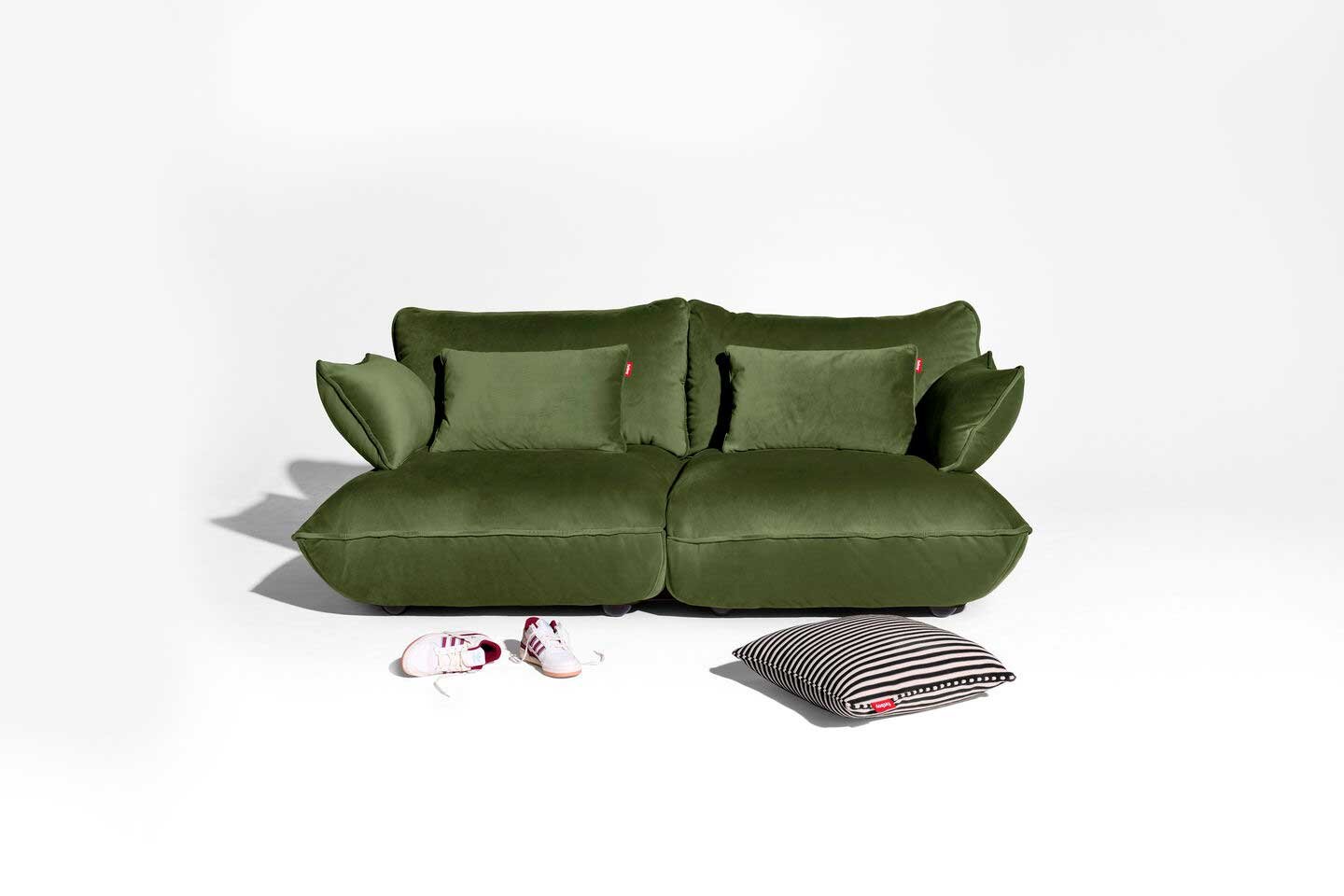 9149179 FATBOY KING PILLOW VELVET RECYCLED PUDE DYB GRØN 4