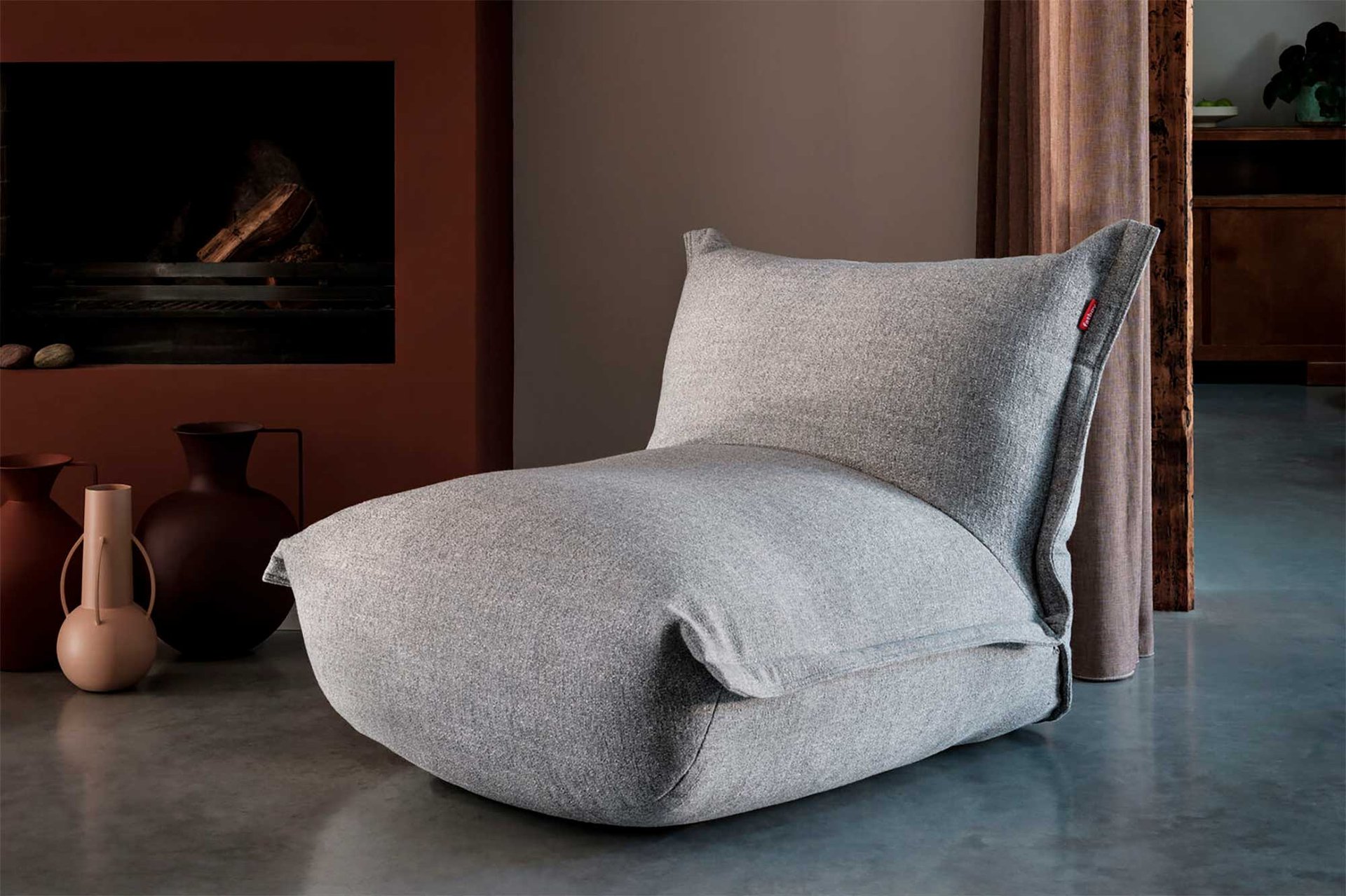 9149262 FATBOY THE BONBARON SLIM BOUCLE RECYCLED LOUNGESTOL GRÅ 5