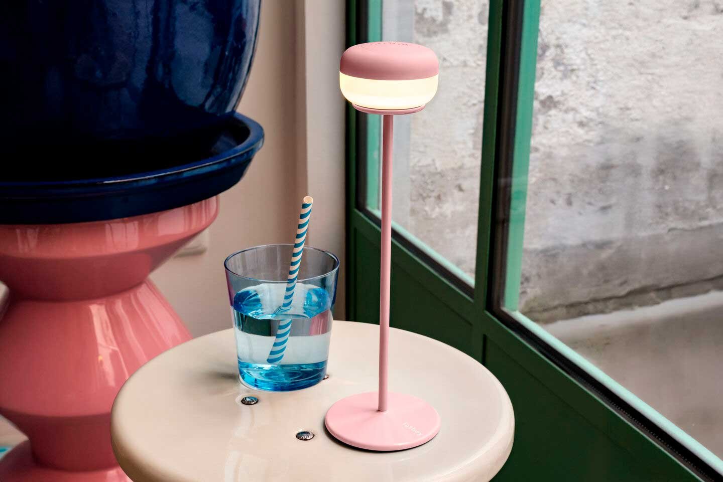 9149229 FATBOY CHEERIO BORDLAMPE TRÅDLØS SOFT PINK 5