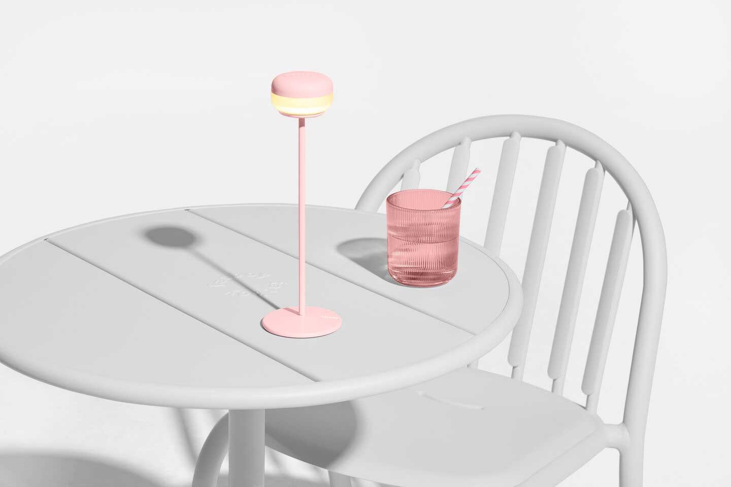 9149229 FATBOY CHEERIO BORDLAMPE TRÅDLØS SOFT PINK 4