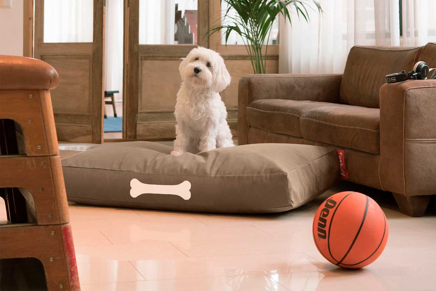 9149172 FATBOY DOGGIELOUNGE L CANVAS RECYCLED TAUPE GRÅ 4