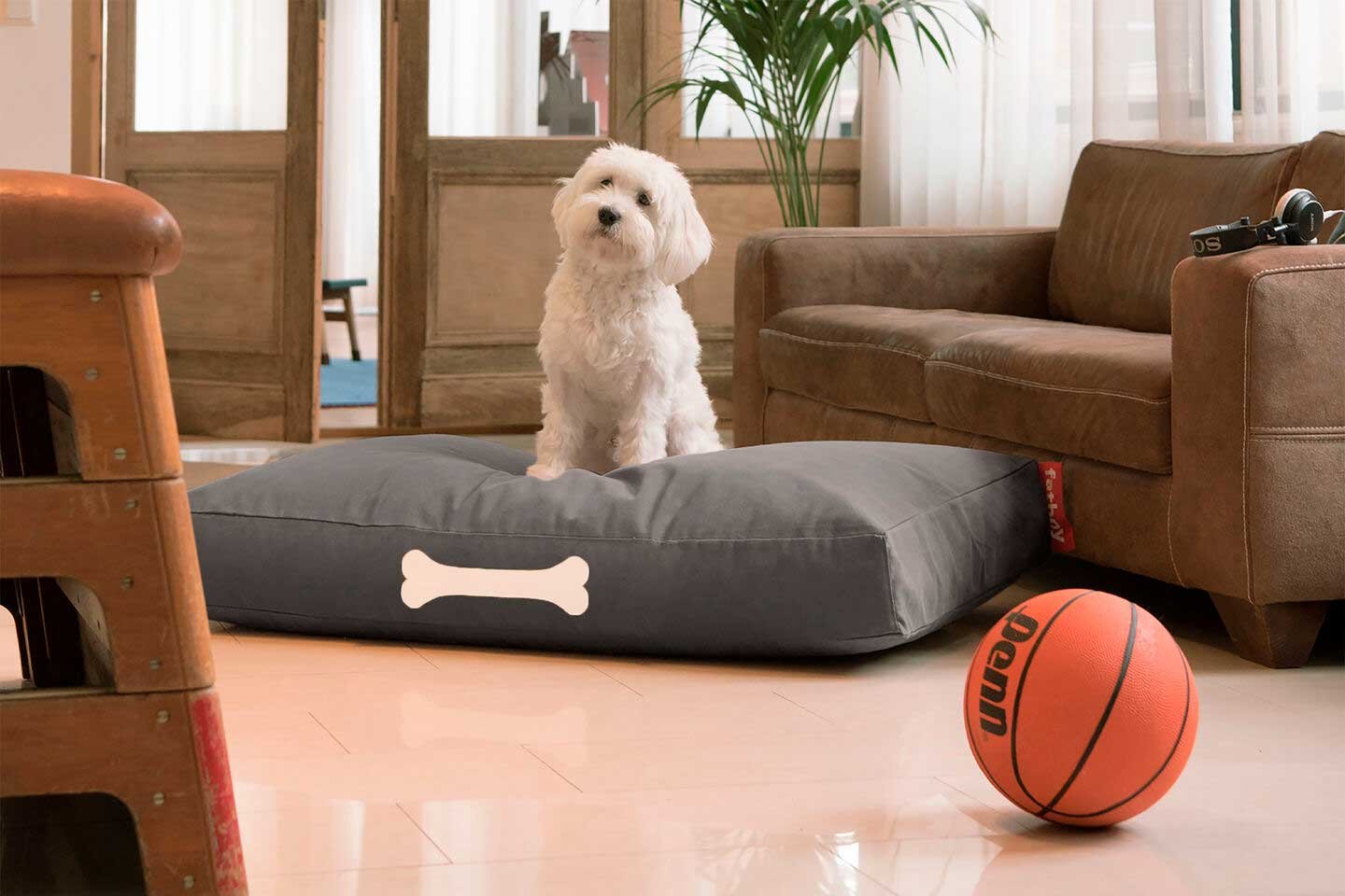 9149174 FATBOY DOGGIELOUNGE L CANVAS RECYCLED CHARCOAL GRÅ 4