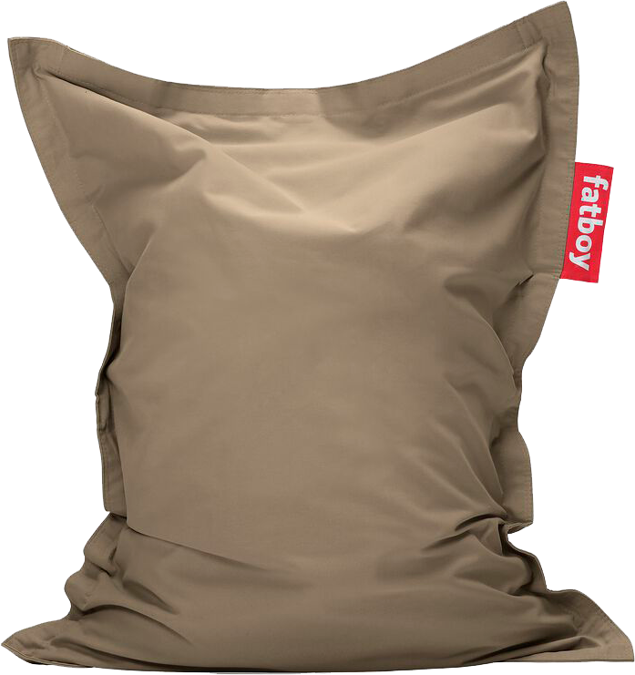 9149162 FATBOY JUNIOR CANVAS RECYCLED BØRNESÆKKESTOL TAUPE GRÅ 1