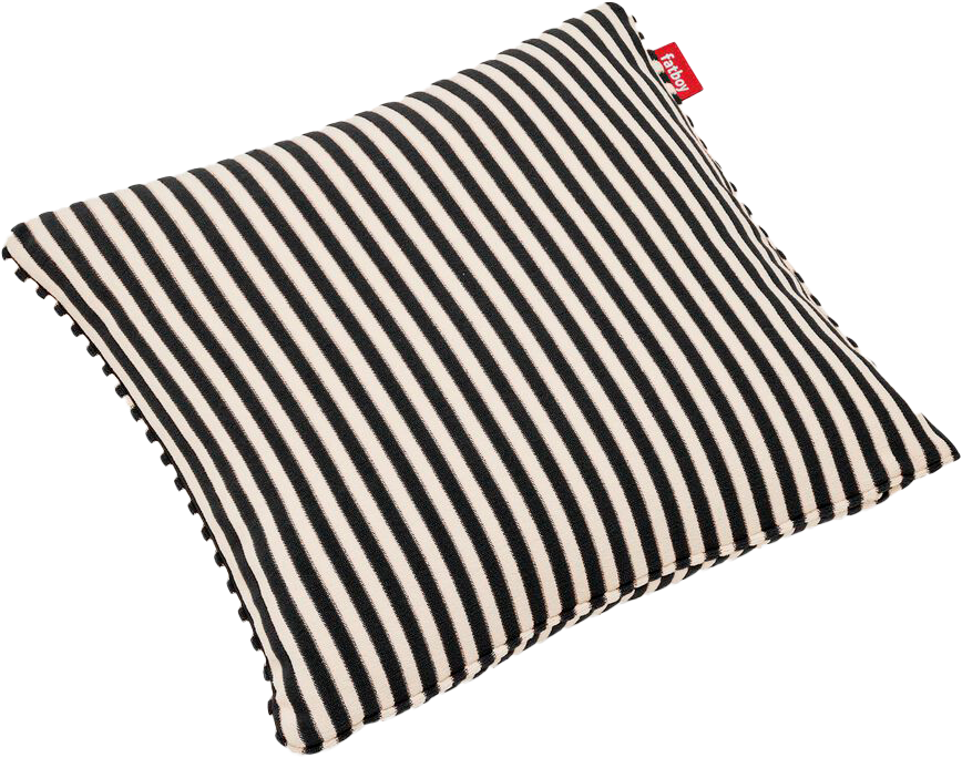 9149155 FATBOY SQUARE PILLOW TERRY PUDE SORT CREME 1