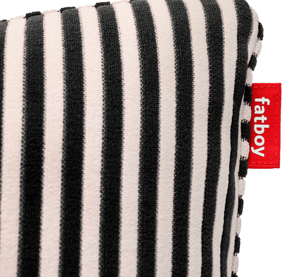 9149155 FATBOY SQUARE PILLOW TERRY PUDE SORT CREME 2