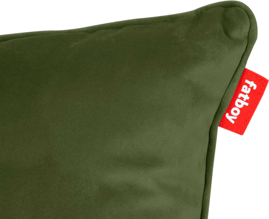 9149180 FATBOY SQUARE PILLOV VELVET RECYCLED PUDE DYB GRØN 2