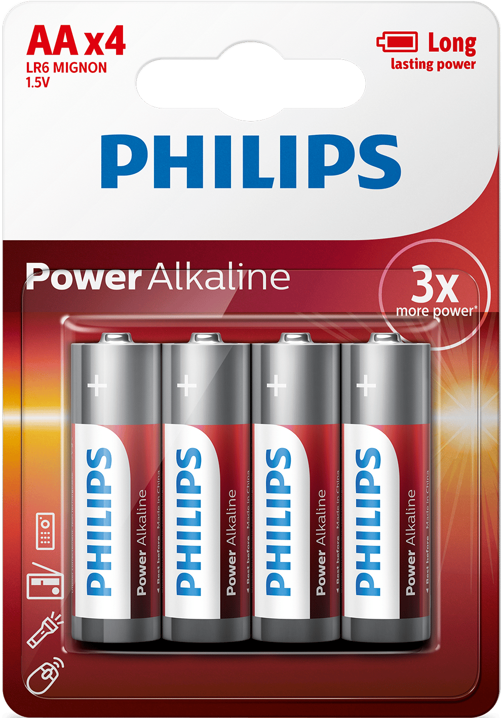 1437261 PHILIPS ALKALINE BATTERI AA