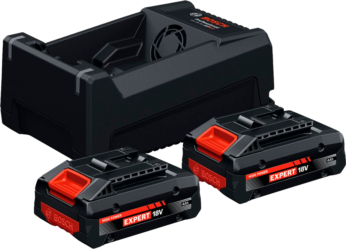 Bosch EXPERT Startpakke 2X EXBA 18V 40 Dual Sp Ndingsoplader GAL 12V 18V 80 S T@@100150077