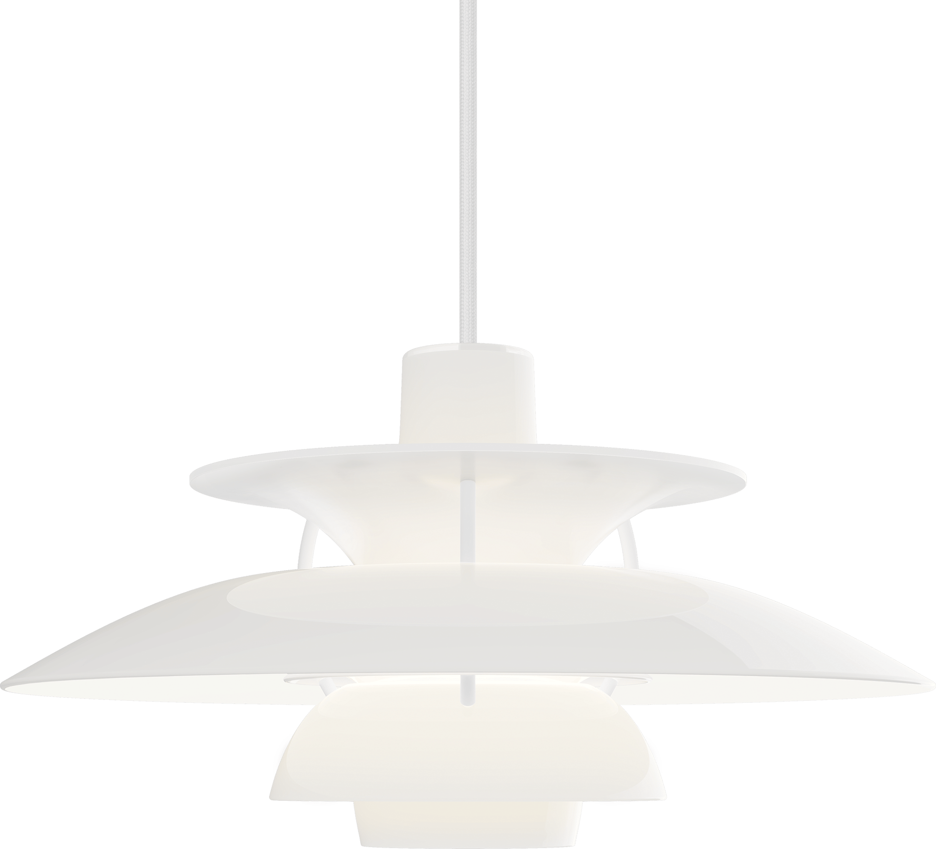 9150208 PH 5 320 Opal Pendant White