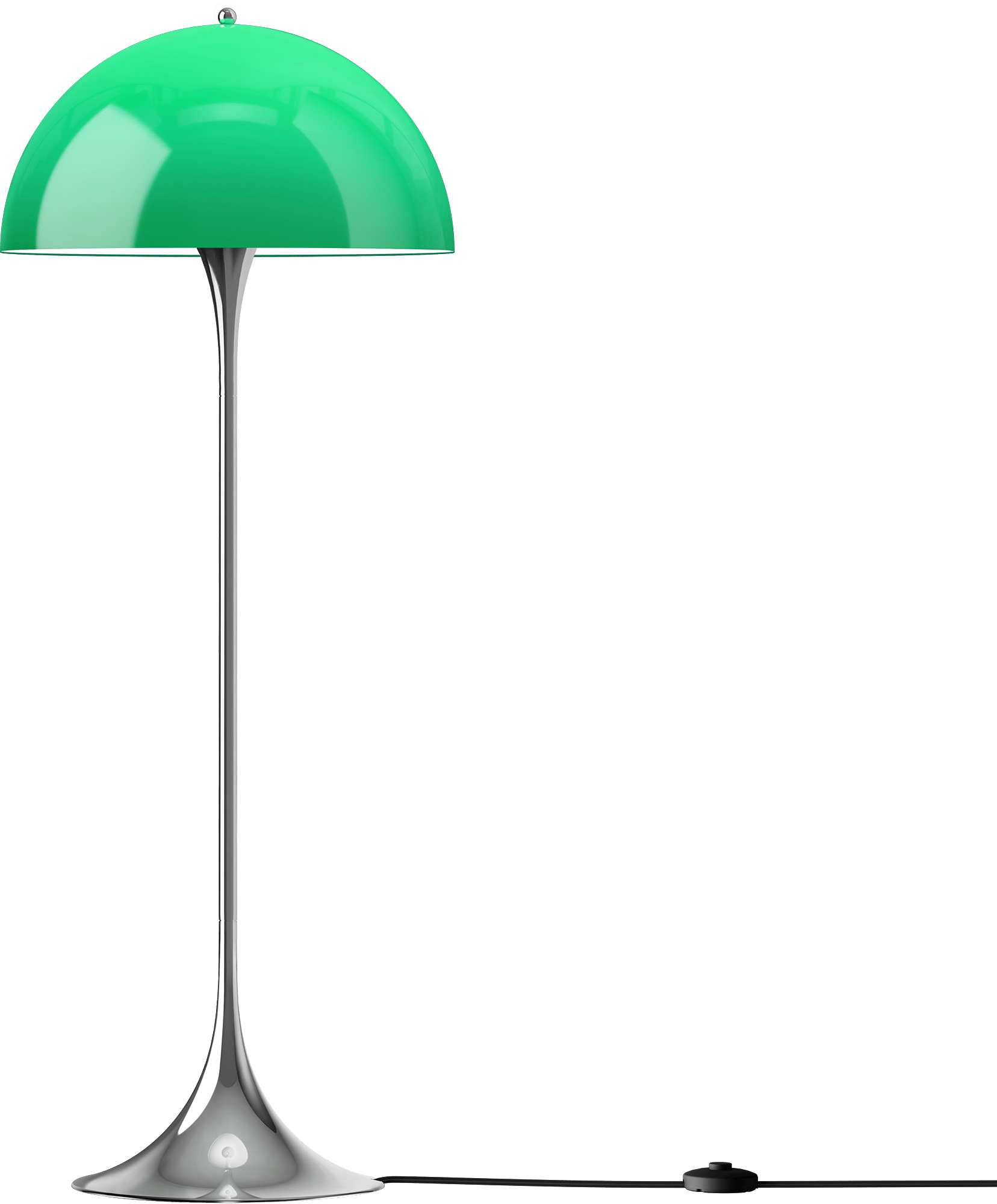 9150389 Panthella Originals Floor Lamp 500 Opal Green Chrome