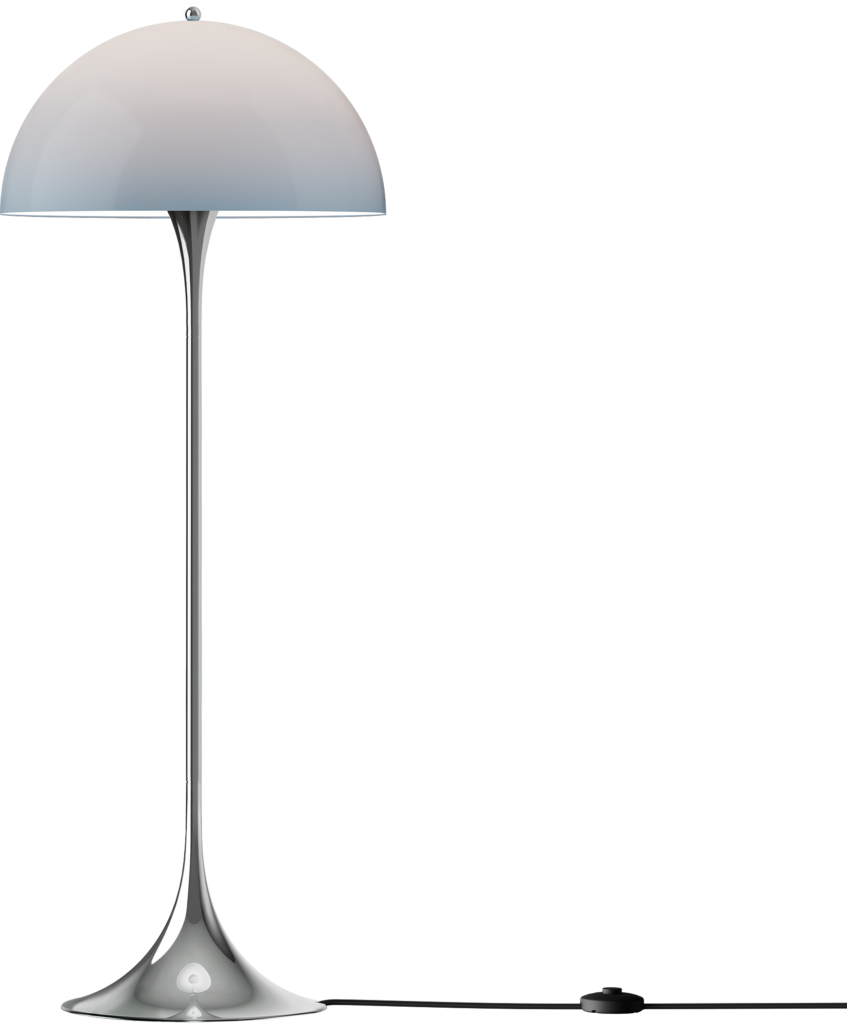 9150385 Panthella Originals Floor Lamp 500 Opal Blue Chrome