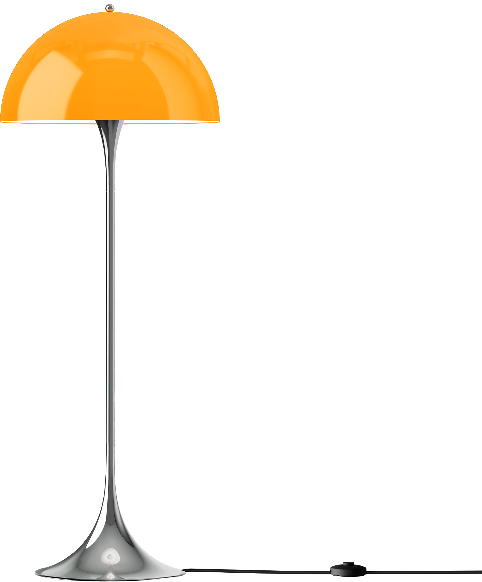 9150386 Panthella Originals Floor Lamp 500 Opal Orange Chrome