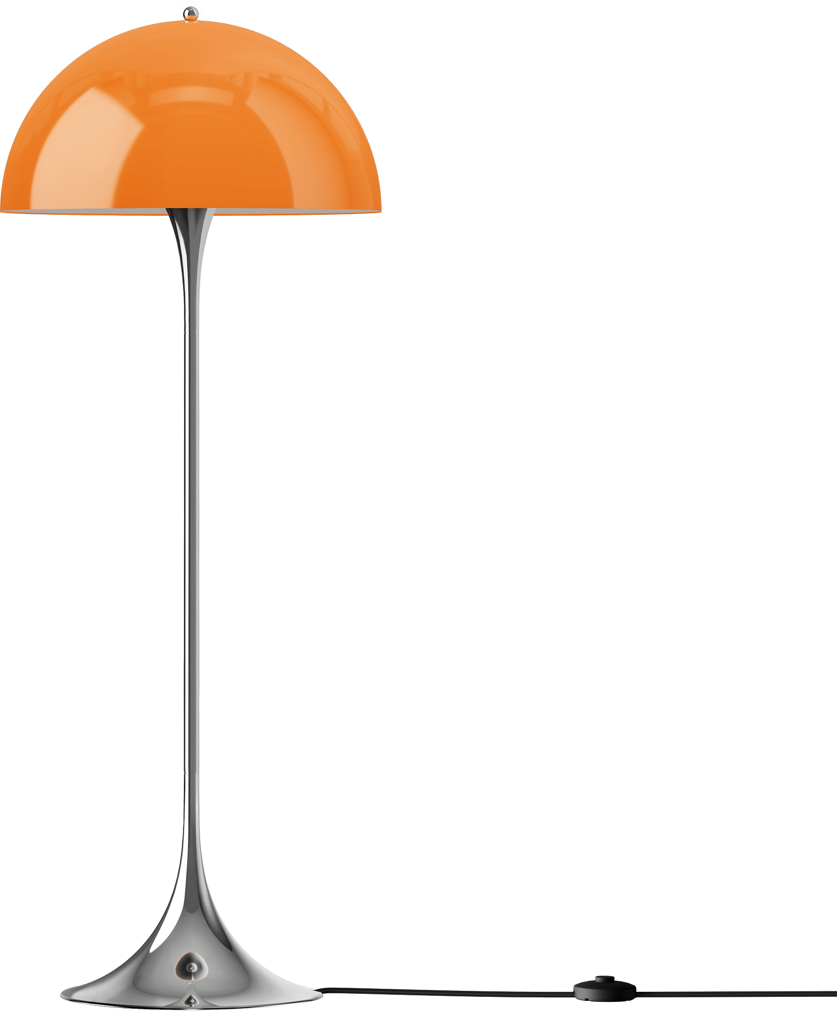 9150386 Panthella Originals Floor Lamp 500 Opal Orange Chrome OFF