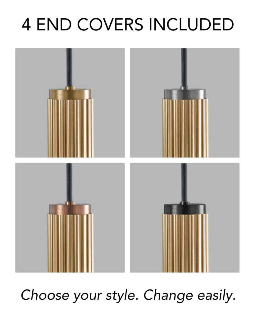 Velvet Vertical Pendant Brass