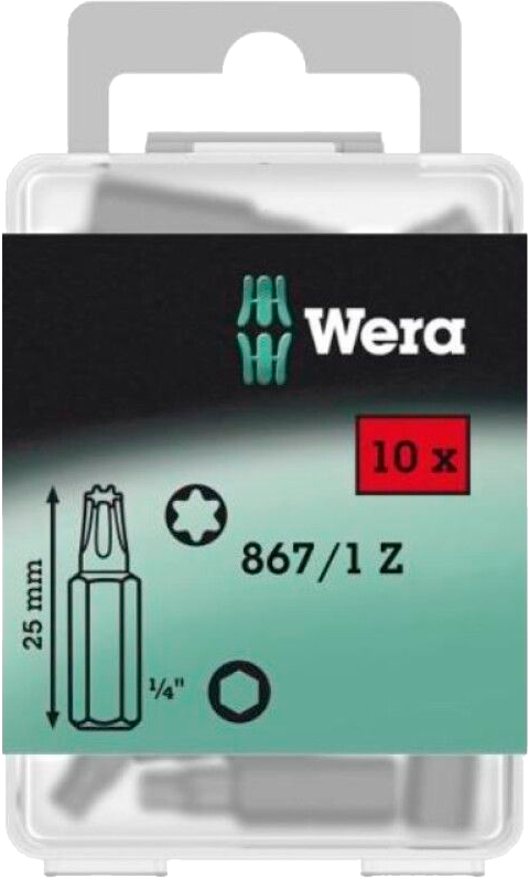 1942481 WERA BITS 8671 Z DIY 10 STK TX10X25 MM
