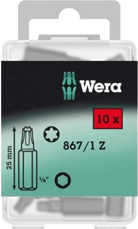 1942486 WERA BITS 8671 Z DIY 10 STK TX30X25 MM