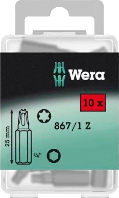1942485 WERA BITS 8671 Z DIY 10 STK TX25X25 MM