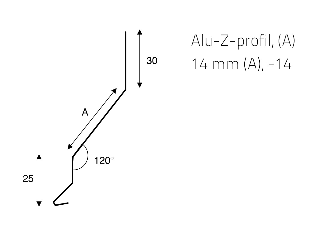 1618875 ICOPAL ALU Z PROFIL 14MM 2